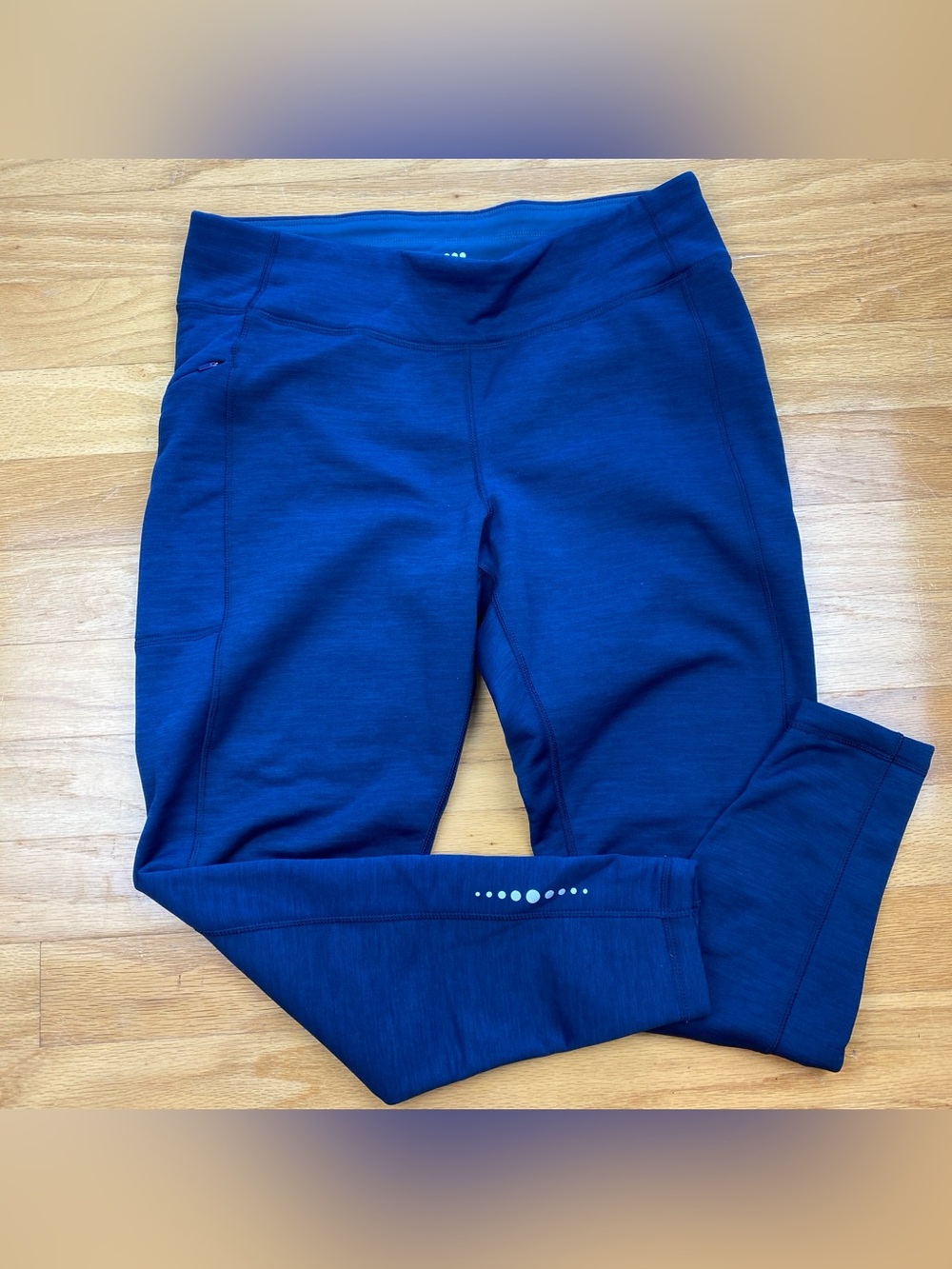 Title Nine Crash Polartec Tights Women’s XL  Navy Fleece Lined Pocket Leggings